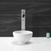 Tessa waskom rond 20 x 11 cm solid surface mat wit