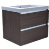 Vision wastafel enkel met 1 kraangat 60x46x5,5 cm kunstmarmer glans wit