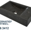 Raw fontein rechts 40x22x10 cm hardsteen gezoet
