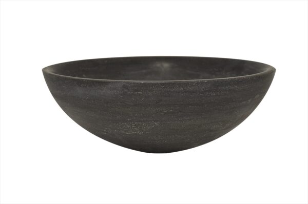 Raw waskom rond 40x14 cm hardsteen gezoet