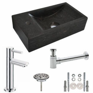 One pack Raw fontein links 40x22x10 cm hardsteen gezoet