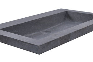 Raw wastafel enkel zonder kraangat 60x46x5 cm hardsteen gezoet