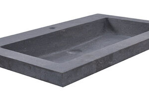 Raw wastafel enkel met 1 kraangat 60x46x5 cm hardsteen gezoet