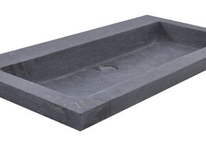 Raw wastafel enkel zonder kraangat 80x46x5 cm hardsteen gezoet