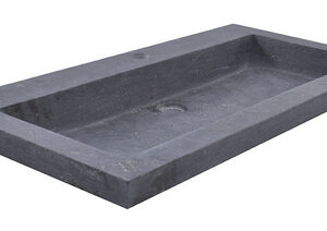 Raw wastafel enkel met 1 kraangat 80x46x5 cm hardsteen gezoet