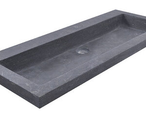 Raw wastafel enkel zonder kraangat 100x46x5 cm hardsteen gezoet