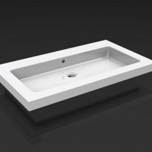 39.3802.jpg Kera wastafel enkel zonder kraangat 80x46x5 cm keramiek glans wit