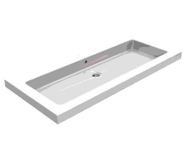 39.3804202.jpg Kera wastafel enkel zonder kraangat 100x46x5 cm keramiek glans wit