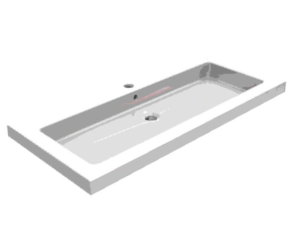 39.3804203.jpg Kera wastafel enkel zonder kraangat 100x46x5 cm keramiek glans wit